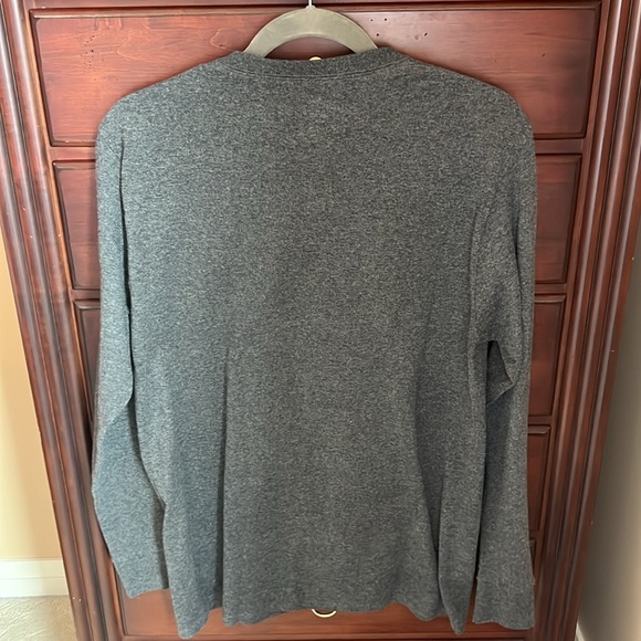Majestic New England Patriots Football Long Sleeve Grey Tee Shirt - Picture 2 of 4